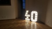 40 lat - świecące cyfry